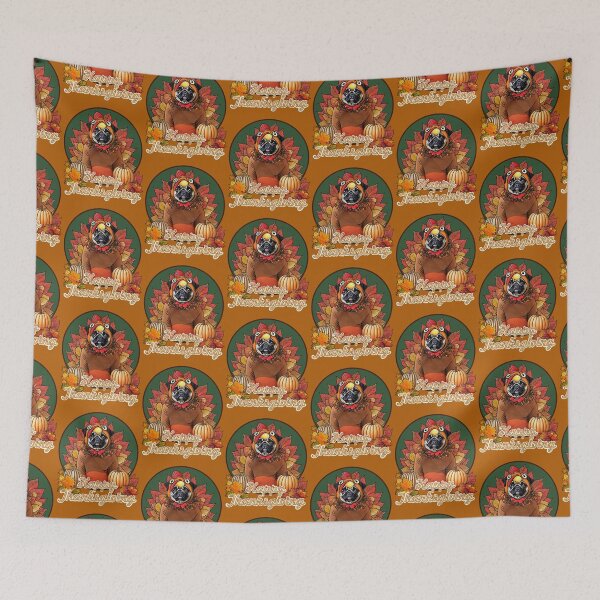 Item preview, Thanksgiving Pug designed and sold by FivePugs.