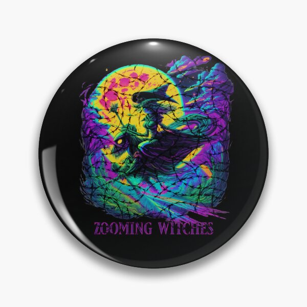 Item preview, Zooming Witches Halloween Scary Horror Monster Witch Broom designed and sold by CarantinedChaos.