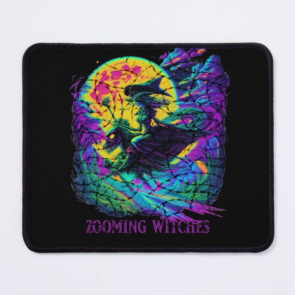 Item preview, Zooming Witches Halloween Scary Horror Monster Witch Broom designed and sold by CarantinedChaos.