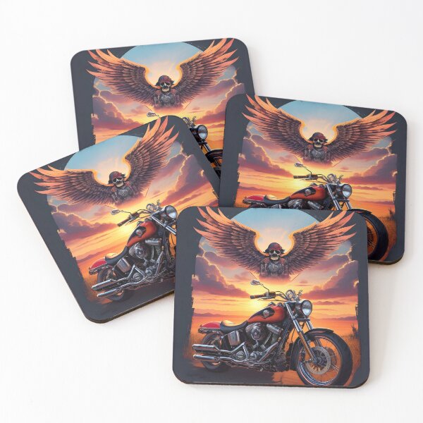 Item preview, Sunset Odyssey: Motorcycle Escapades by the Shore designed and sold by Ceemko's Vintage Corner.