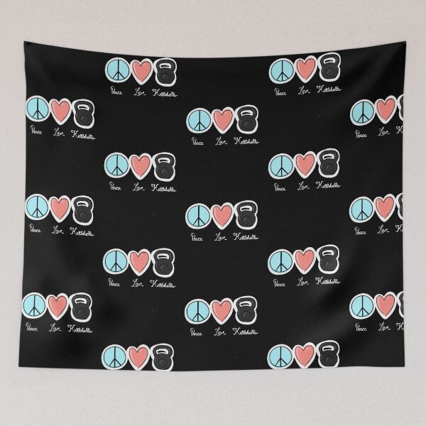 Item preview, Peace Love kettlebells designed and sold by SubtleSplit.