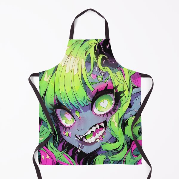 Item preview, Snarling Heart Eyed Demon Anime Girl designed and sold by bubblegoth.