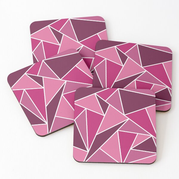 Item preview, Pink Geometric Triangles Pattern designed and sold by art-by-soma.
