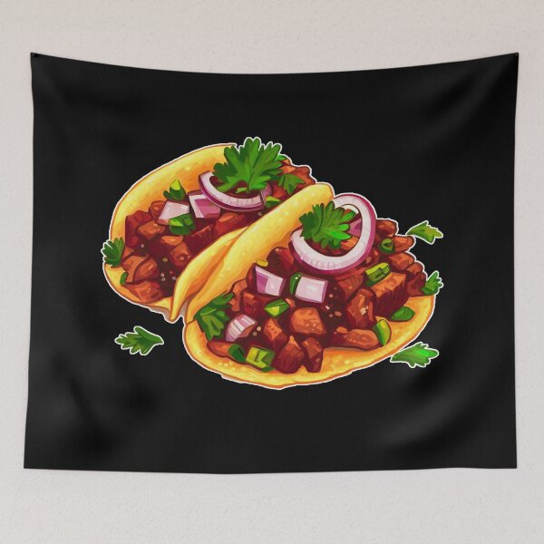 Item preview, Tasty Cartoon Tacos designed and sold by OB Print.