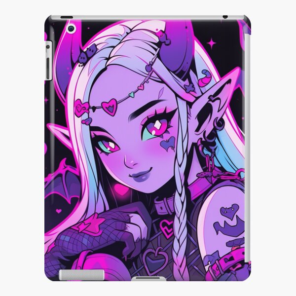 Cute Mischievous Little Demon Anime Girl  iPad Case & Skin for Sale by  bubblegoth