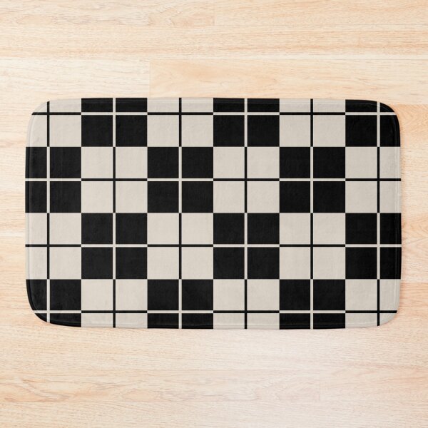 Item preview, Black and Linen White Argyle Checkerboard Plaid Pattern designed and sold by tonymagnerart.