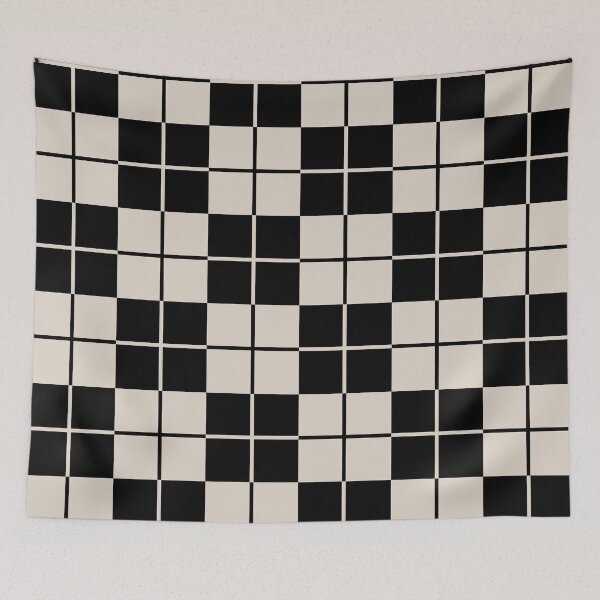 Item preview, Black and Linen White Argyle Checkerboard Plaid Pattern designed and sold by tonymagnerart.