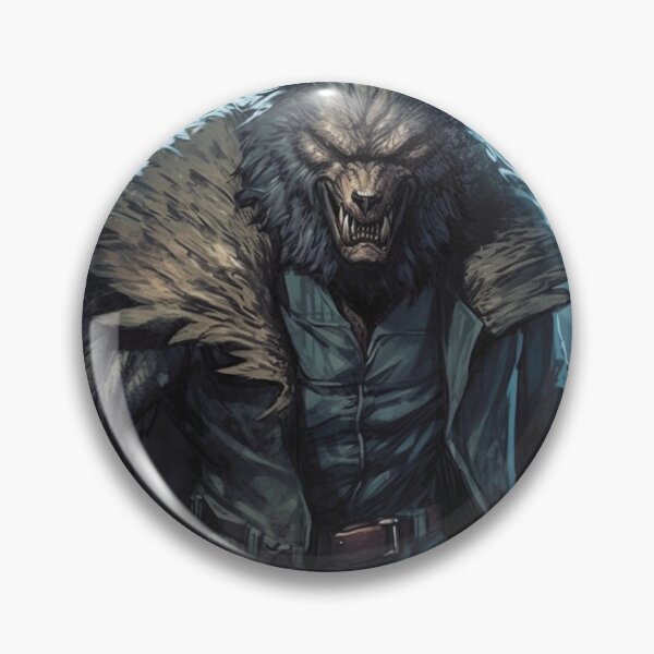 Item preview, "Urban Werewolf: Frostpunk, Cottagepunk, Hyper-Detailed, Indigo and Green." designed and sold by WhiteWolfe0127.