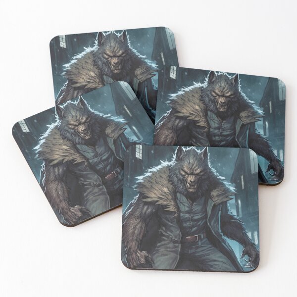 Item preview, "Urban Werewolf: Frostpunk, Cottagepunk, Hyper-Detailed, Indigo and Green." designed and sold by WhiteWolfe0127.