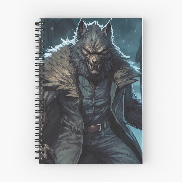 Item preview, "Urban Werewolf: Frostpunk, Cottagepunk, Hyper-Detailed, Indigo and Green." designed and sold by WhiteWolfe0127.