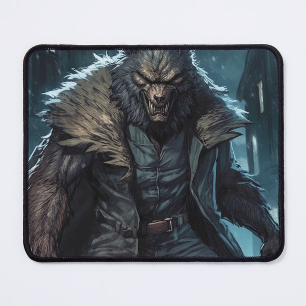 Item preview, "Urban Werewolf: Frostpunk, Cottagepunk, Hyper-Detailed, Indigo and Green." designed and sold by WhiteWolfe0127.