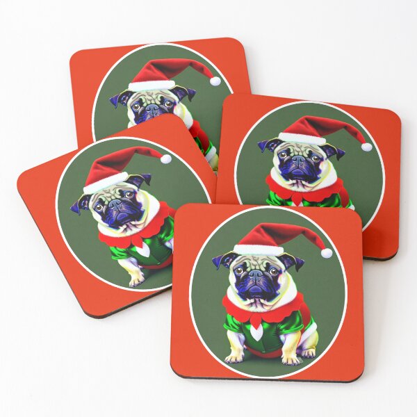 Item preview, Christmas Pug designed and sold by FivePugs.