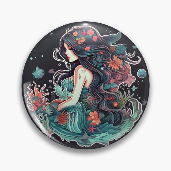 Aperçu de l'œuvre Mermaid Magic - Autocollant/aimant sous-marin enchanteur créée et vendue par ColorStudioArt.