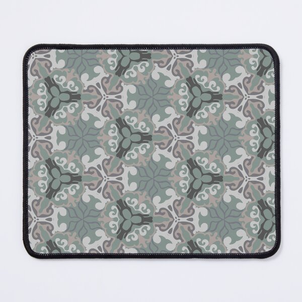 Item preview, Geometric flower pattern with shades of cyan color and red designed and sold by Salahuddin190.