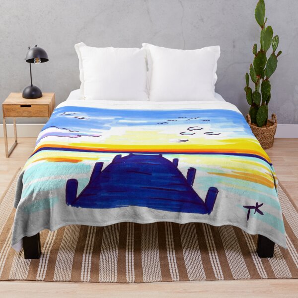 Item preview, Sunset by the sea with seagulls designed and sold by Anmioma.
