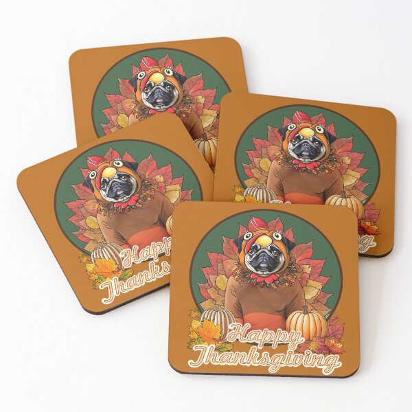 Item preview, Thanksgiving Pug designed and sold by FivePugs.