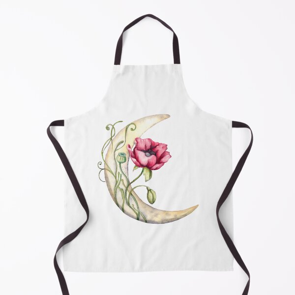 Item preview, Watercolour moon with poppy blossom designed and sold by Darya Bogatskaya79.