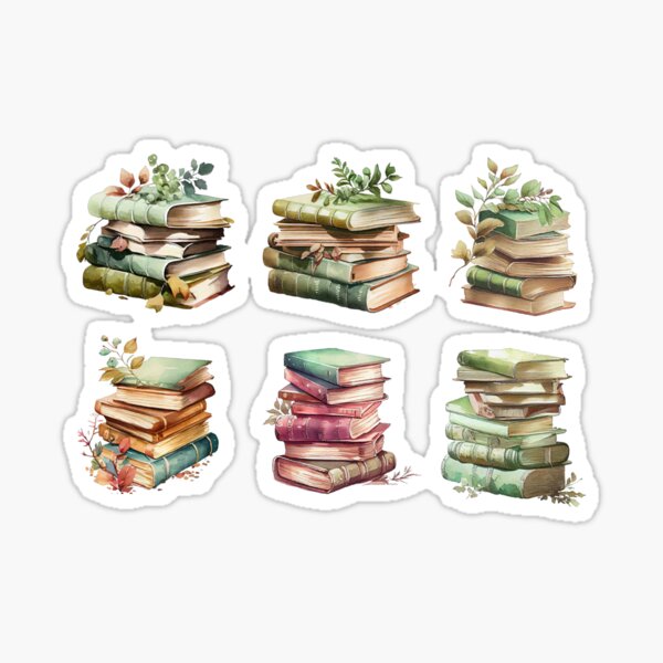 Book Aesthetic Stickers for Sale