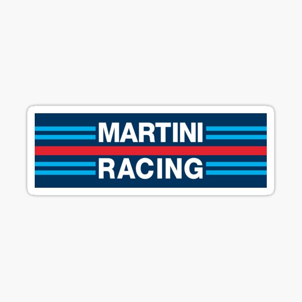 Martini Racing Noir Gris Motorsport classique voiture de course Vélo AUTOCOLLANT STICKERS 50 mm