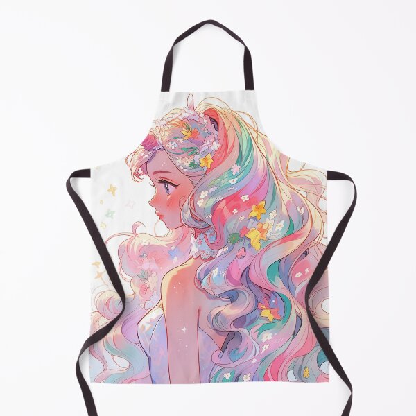 Item preview, Sweet Pastel Pink Flowery Unicorn Anime Girl designed and sold by bubblegoth.