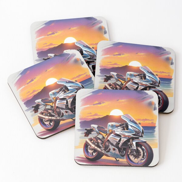 Item preview, Coastal Rides: Motorcycle Adventures in Sunset Splendor designed and sold by Ceemko's Vintage Corner.