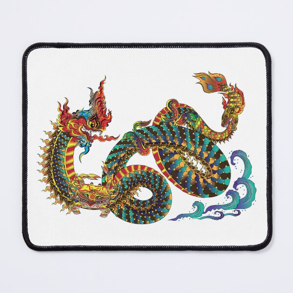 Item preview, Dragon, King Nagas, Serpent, Siamese Dragon, Modern Thai Art, Thai literature, Souvenir, Amazing Thailand designed and sold by Kasalongdesign.
