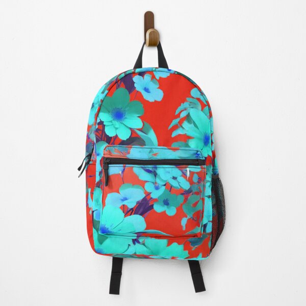 Item preview, Vibrant Turquoise And Red Botanical Vintage Floral Pattern  designed and sold by SassyArtistry.