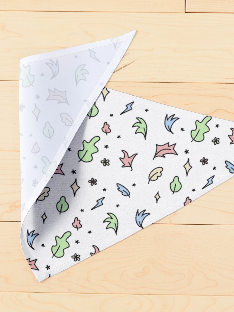 Thumbnail 4 of 6, Pet Bandana, Leaves & Flowers designed and sold by sunflowervol2.