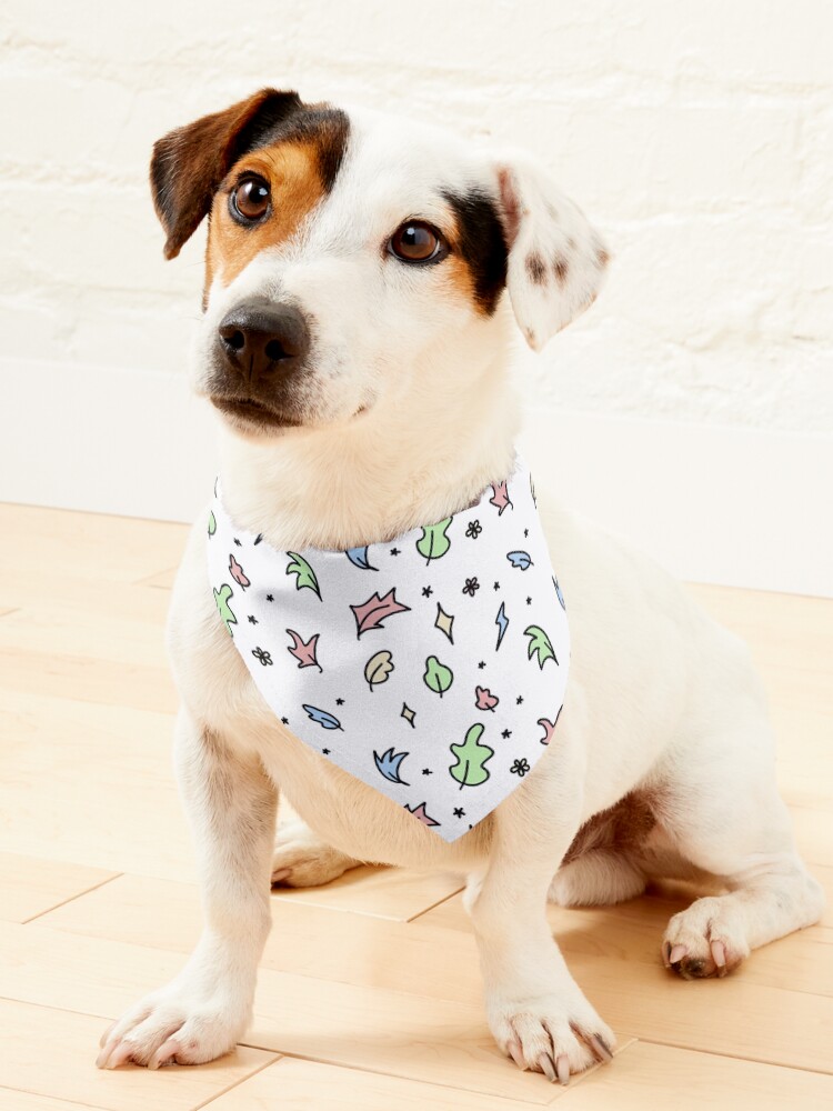 Thumbnail 1 of 6, Pet Bandana, Leaves & Flowers designed and sold by sunflowervol2.