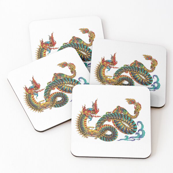 Item preview, Dragon, King Nagas, Serpent, Siamese Dragon, Modern Thai Art, Thai literature, Souvenir, Amazing Thailand designed and sold by Kasalongdesign.