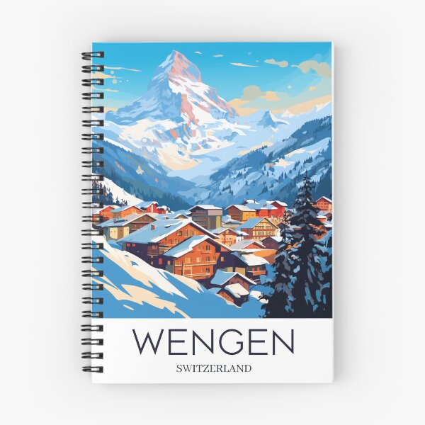 Item preview, A Pop Art Travel Print of Wengen - Switzerland designed and sold by StudioRedKoala.