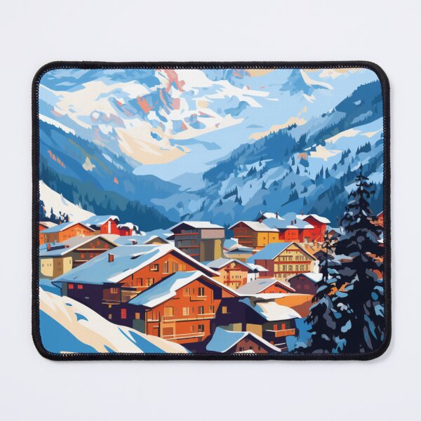 Item preview, A Pop Art Travel Print of Wengen - Switzerland designed and sold by StudioRedKoala.