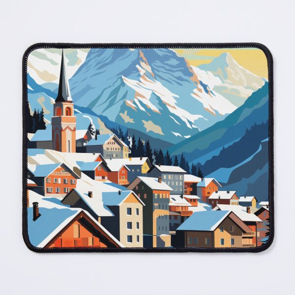 Item preview, A Pop Art Travel Print of Wengen - Switzerland designed and sold by StudioRedKoala.