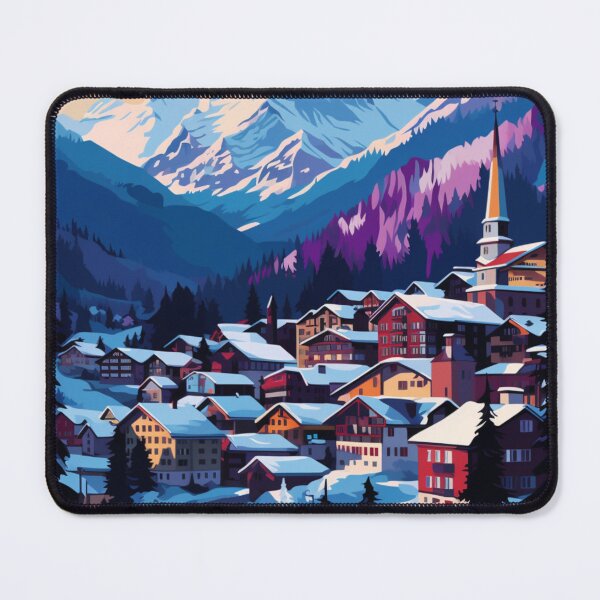 Item preview, A Pop Art Travel Print of Wengen - Switzerland designed and sold by StudioRedKoala.