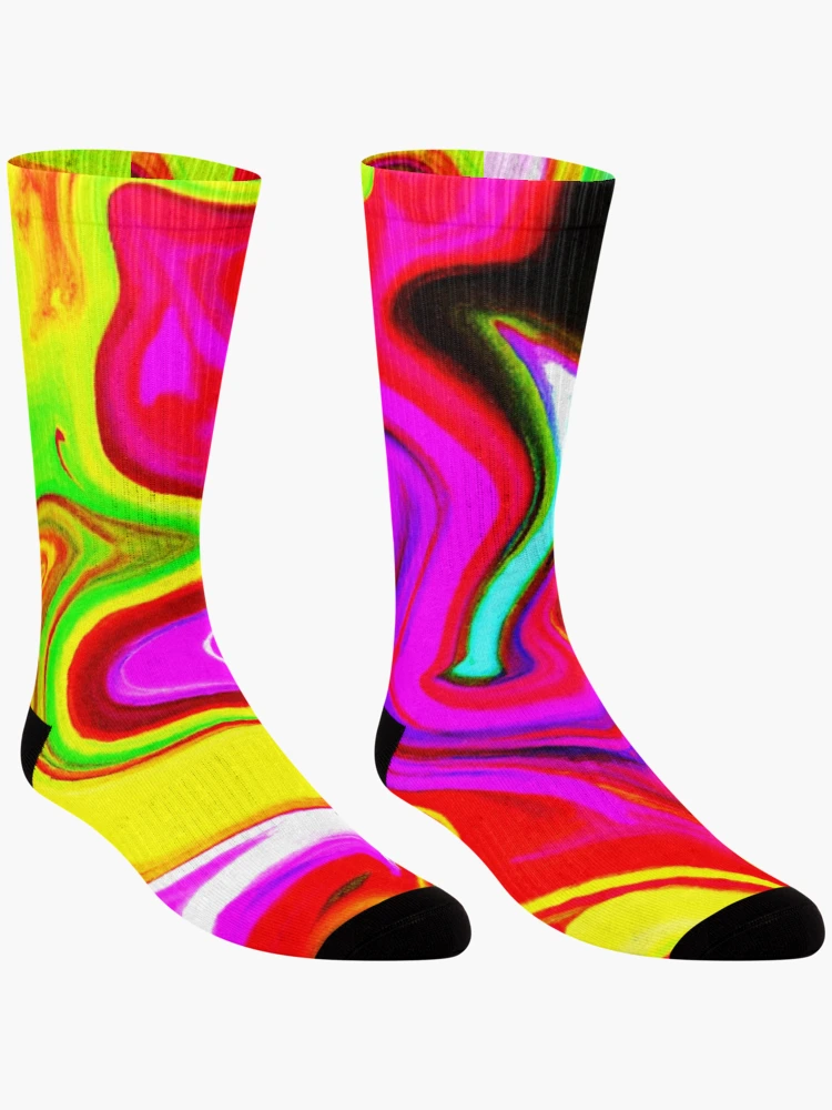 Thumbnail 3 of 5, Socks, Color Burst Pattern designed and sold by Health And Fitness Posts e-Store.