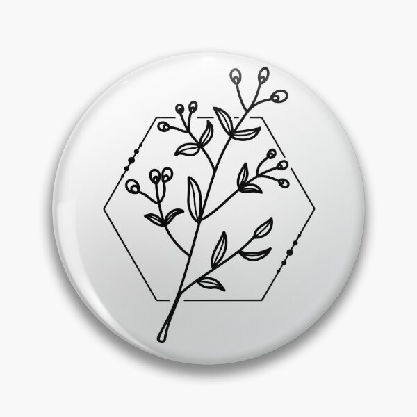 Item preview, Geometric Line Art Plant- Hexagon designed and sold by nkarynne.
