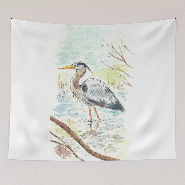 Item preview, Heron - Watercolour designed and sold by Brett Miley.