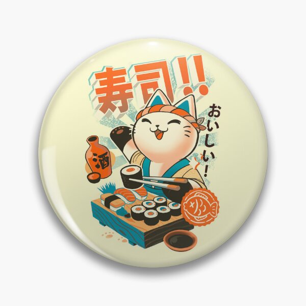 Item preview, Sushi Chef Cat - Funny Restaurant Kitty - Japanese Food designed and sold by BlancaVidal.