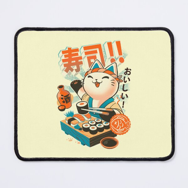 Item preview, Sushi Chef Cat - Funny Restaurant Kitty - Japanese Food designed and sold by BlancaVidal.
