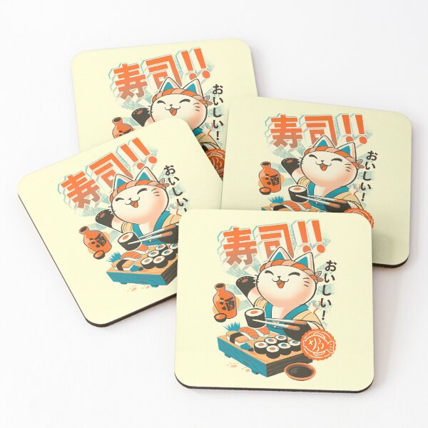 Item preview, Sushi Chef Cat - Funny Restaurant Kitty - Japanese Food designed and sold by BlancaVidal.
