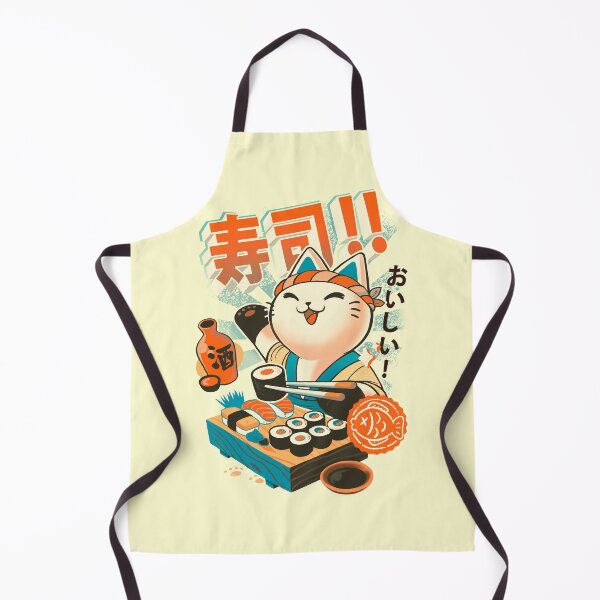 Item preview, Sushi Chef Cat - Funny Restaurant Kitty - Japanese Food designed and sold by BlancaVidal.