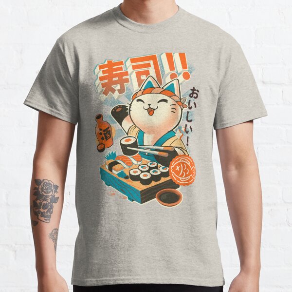 Item preview, Sushi Chef Cat - Funny Restaurant Kitty - Japanese Food designed and sold by BlancaVidal.