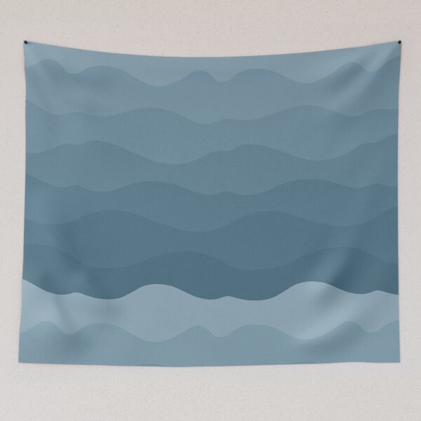 Item preview, Blue wave abstract repeating pattern designed and sold by jayglessner.