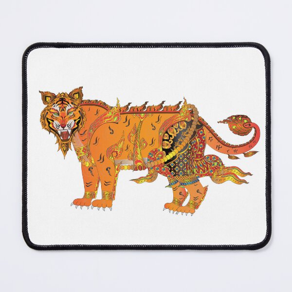 Item preview, Tiger, King Tiger, Tiger Warrior, Siamese Tiger, Modern Thai Art, Thai literature, Souvenir, Amazing Thailand designed and sold by Kasalongdesign.