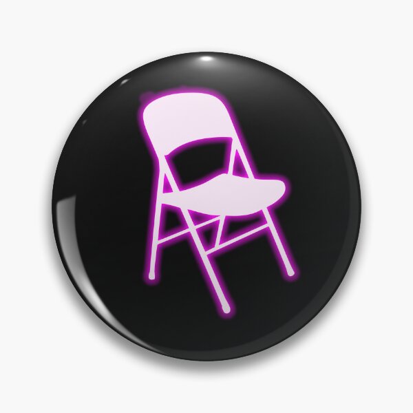 Item preview, White Folding Chair Neon Pink Funny Trending Design  designed and sold by ZANNIX.