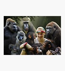 Jane and the Primates Photographic Print