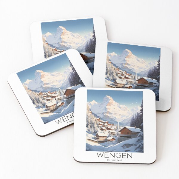 Item preview, A Vintage Travel Illustration of Wengen - Switzerland designed and sold by GoodOldVintage.