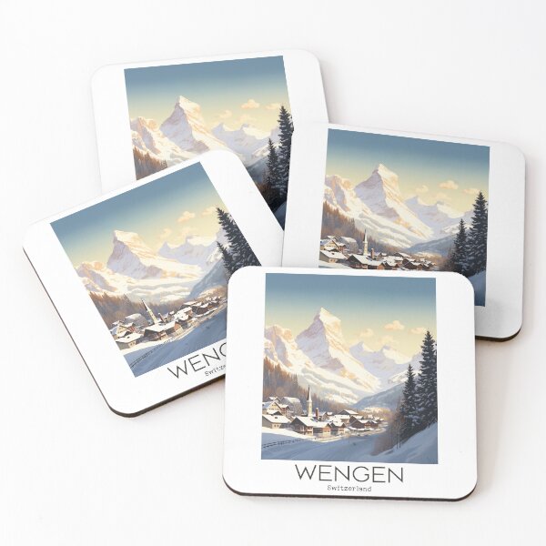 Item preview, A Vintage Travel Illustration of Wengen - Switzerland designed and sold by GoodOldVintage.