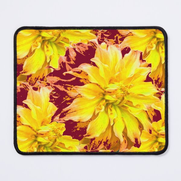 Item preview, YELLOW DAHLIA FLORAL PATTERNS DESIGN ART designed and sold by sharlesart.