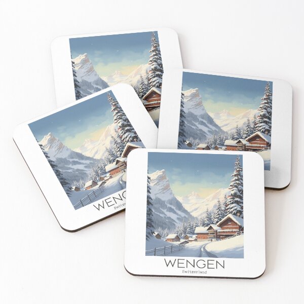 Item preview, A Vintage Travel Illustration of Wengen - Switzerland designed and sold by GoodOldVintage.